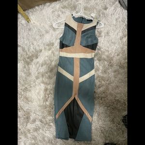 Multi colored suede like gorgeous dress.